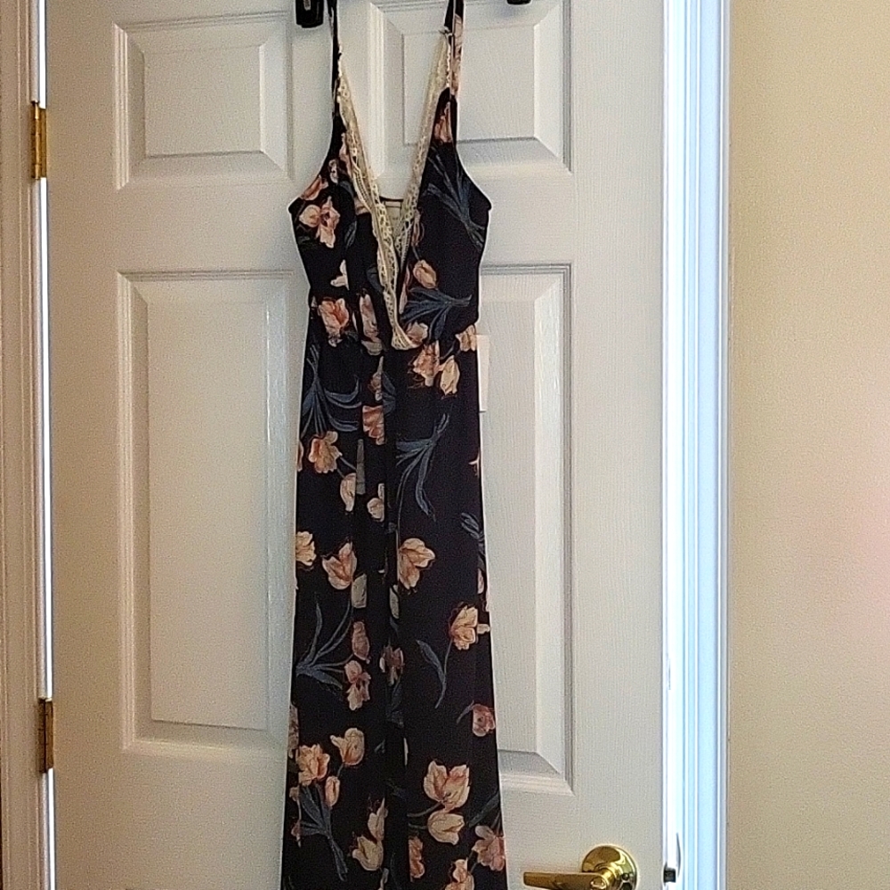 Navy floral Maxi Dress